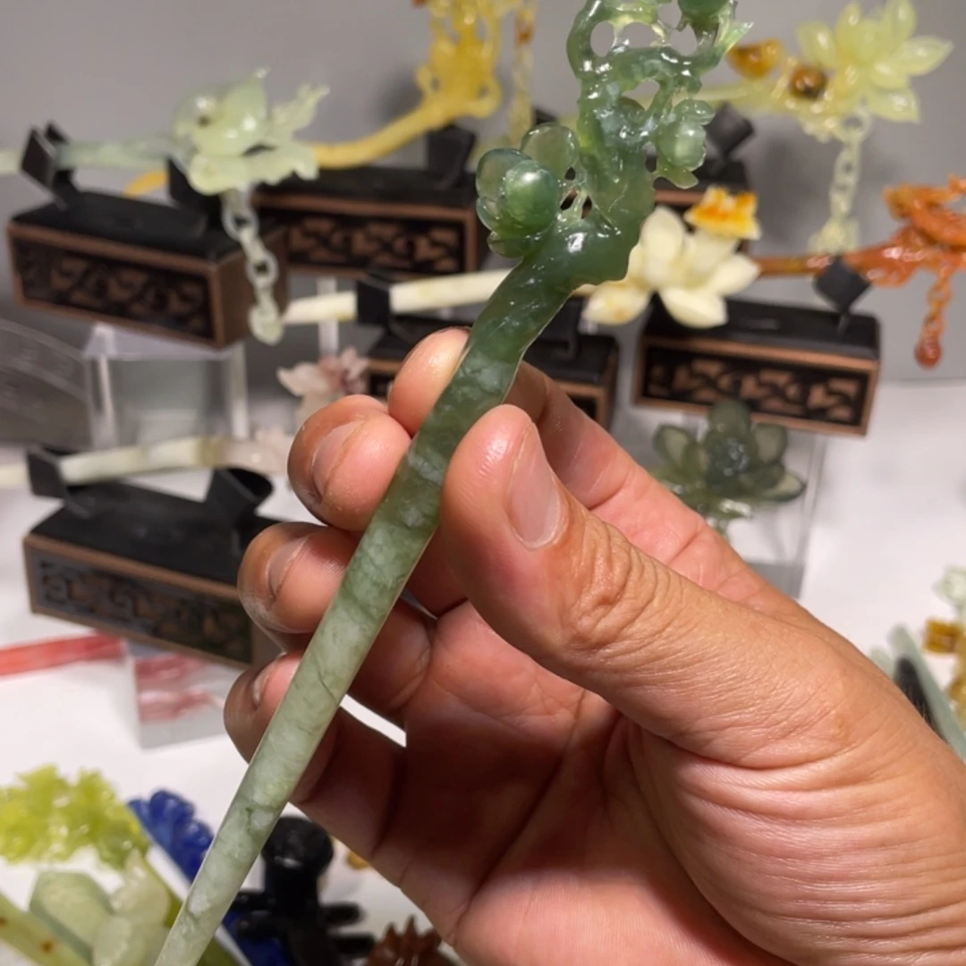 未镶嵌蛇纹石玉发饰