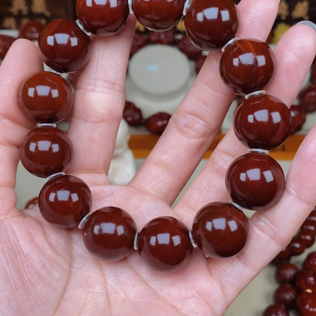 橄榄核吊坠正圆光珠