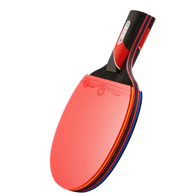 【16星】正版乒乓球拍比赛专用成人专业级手工短长柄横拍碳素直拍