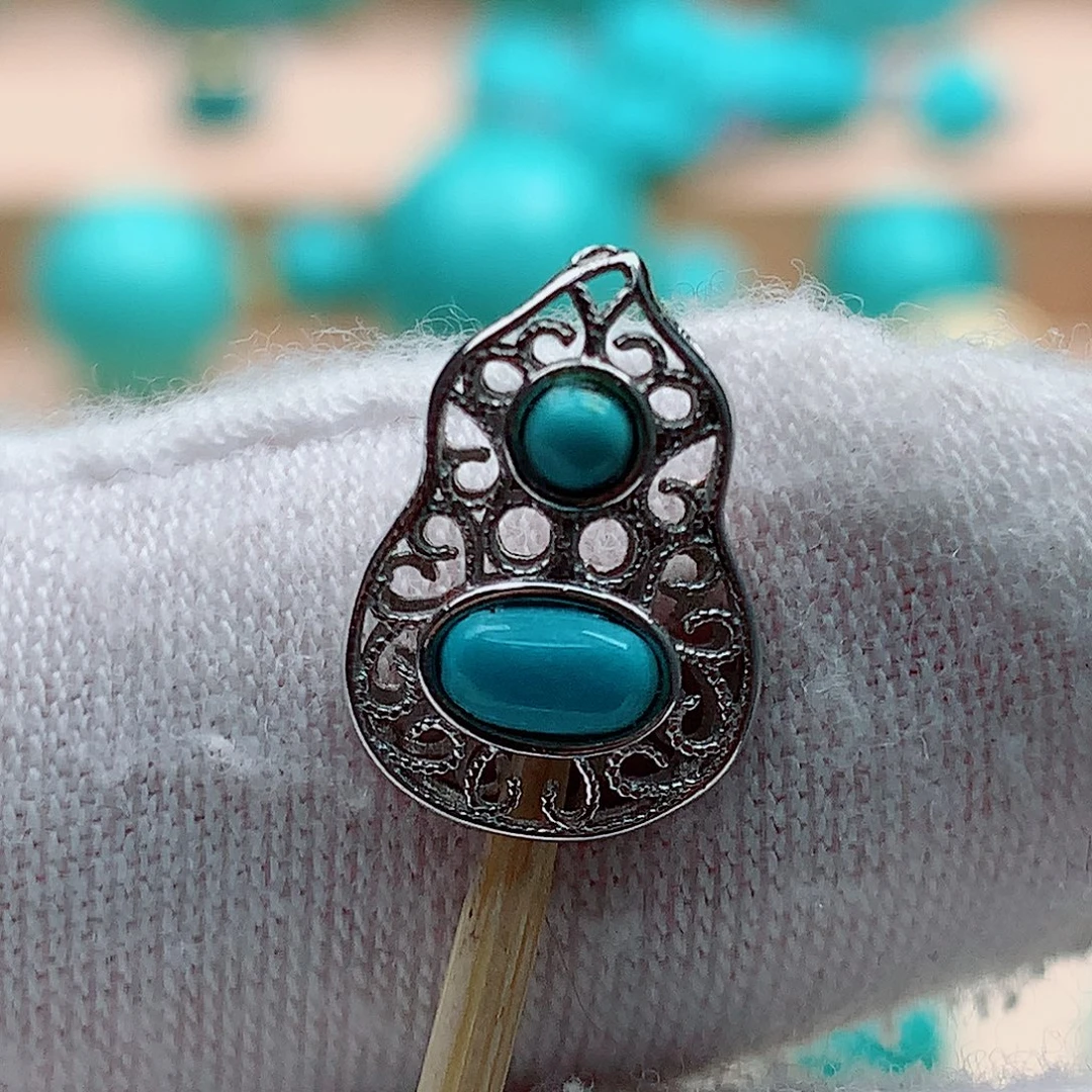 绿松石银S925镶嵌配饰