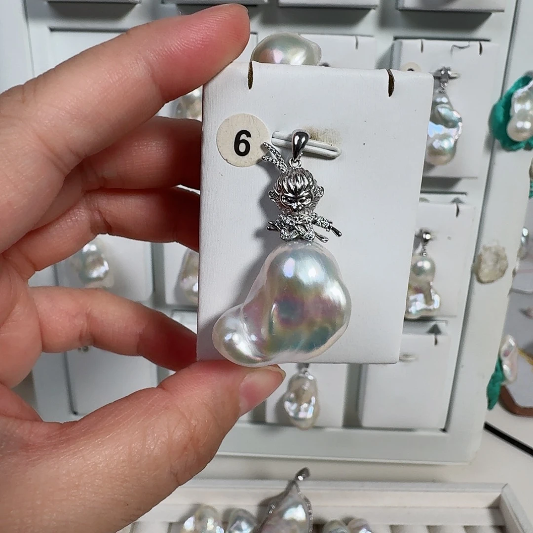 淡水珍珠银S925镶嵌颈饰