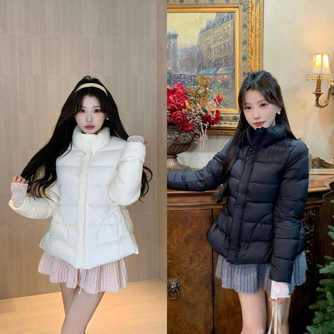 陈六六CHENLIULIU【初雪降临】气质收腰排骨90白鸭绒显瘦羽绒服