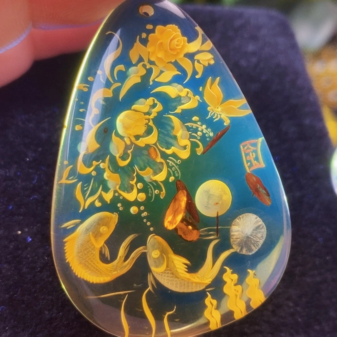 【闪购商品】琥珀（花珀）吊坠(不含链)未镶嵌