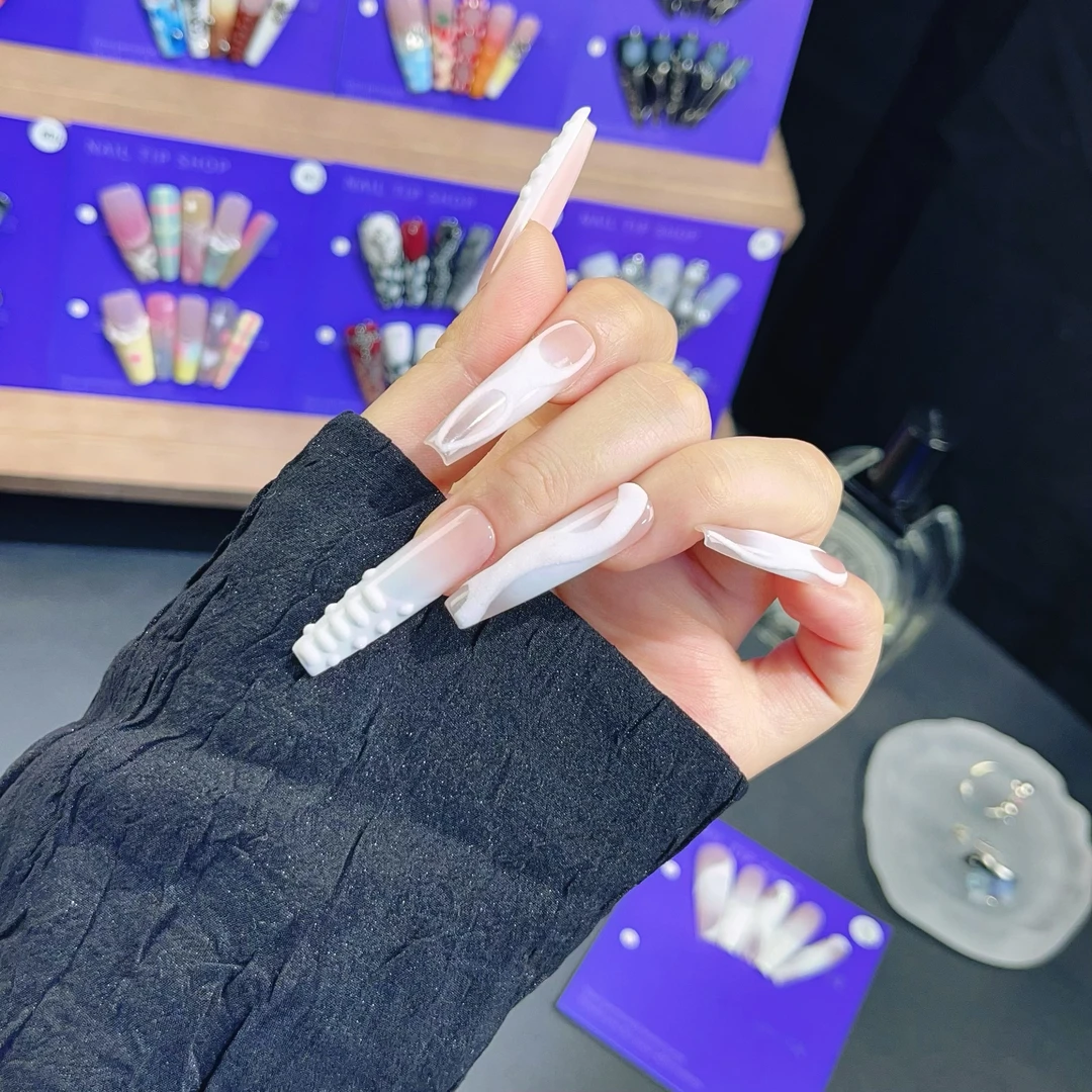 【迷迭】Y2K辣妹小众ins风高品质重工手绘长款纯手工穿戴甲美甲