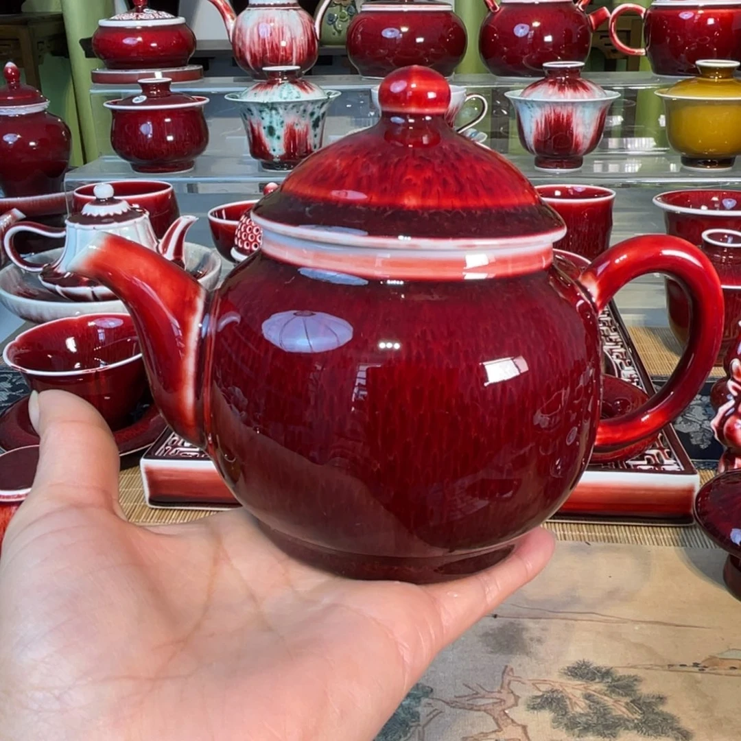 景德镇原矿釉宫灯壶