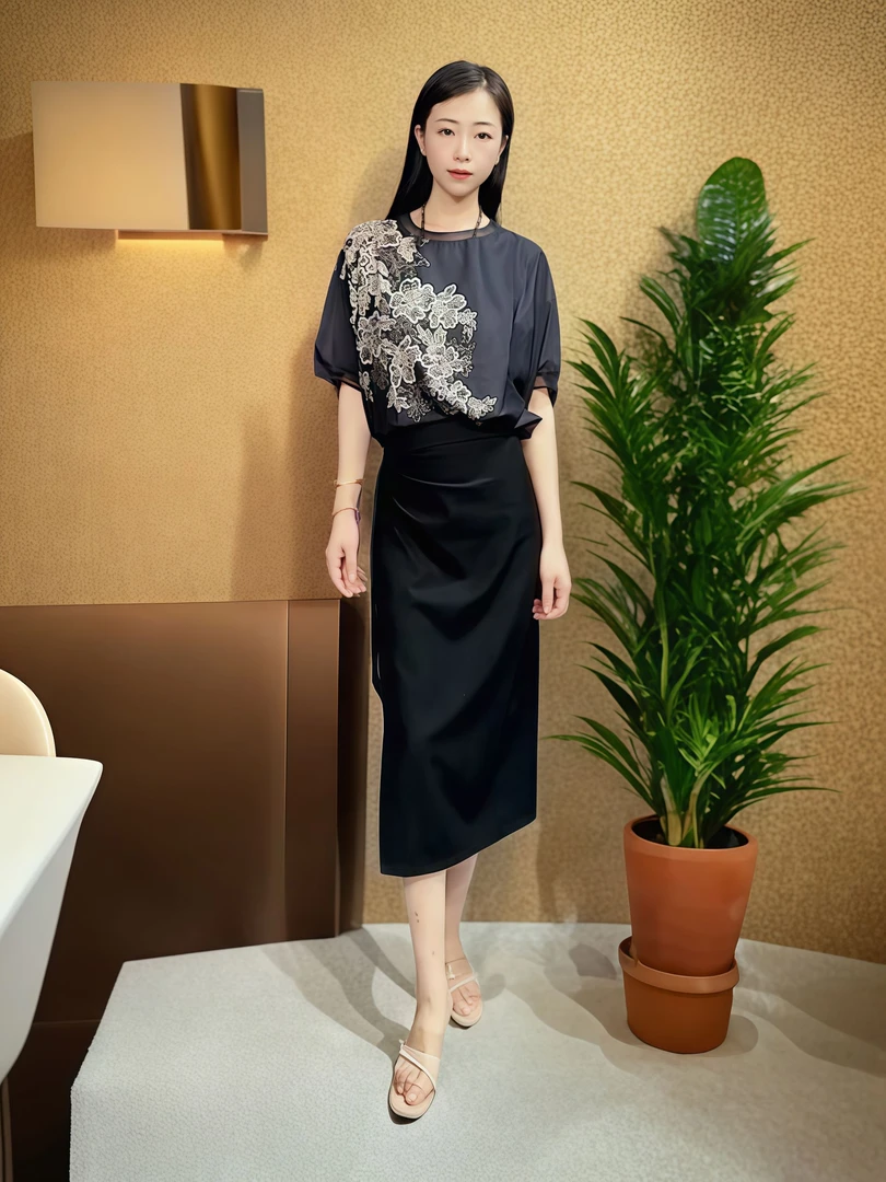 气质时尚设计师优雅轻奢拼接百搭上衣1324