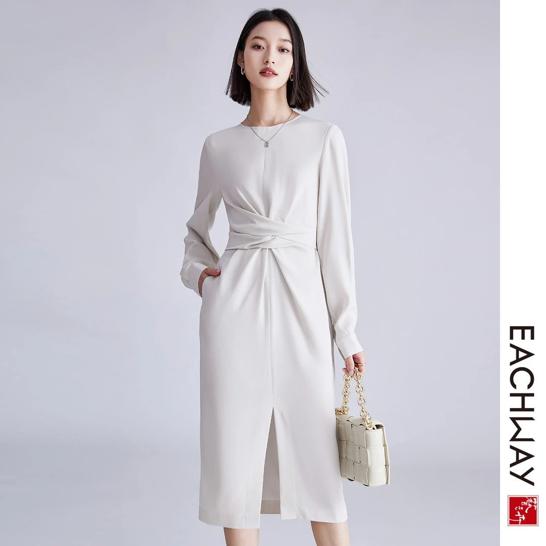 秋季设计感收腰显瘦连衣裙女1S33L01015