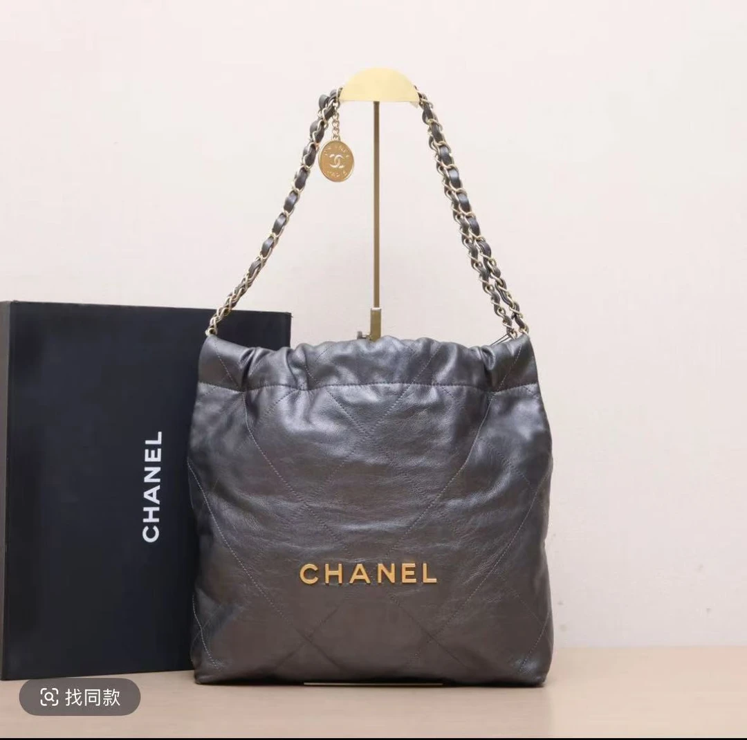 95新 Chanel/香奈儿 安洁利 香奈儿22bag银灰色