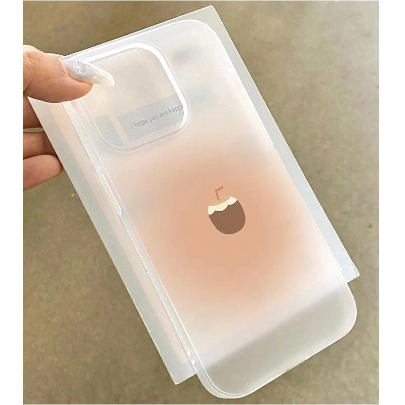 简约晕染椰子适用iPhoneXsMax苹果1615/14/13手机壳12/11ProXR套