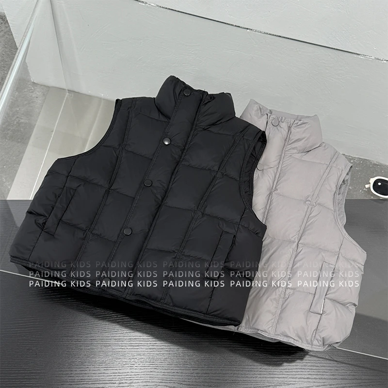 冬装儿童韩版时尚两色百搭款保暖加厚棉马甲上衣HCXZ4676
