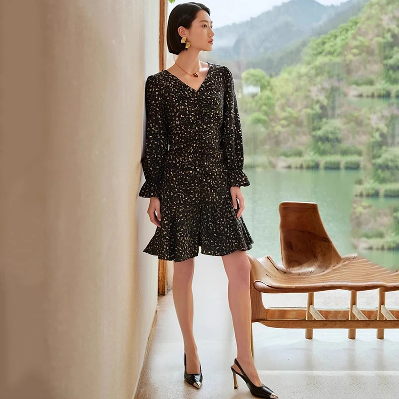 36800【N系列】小碎花雪纺连衣裙M23Q1L5565