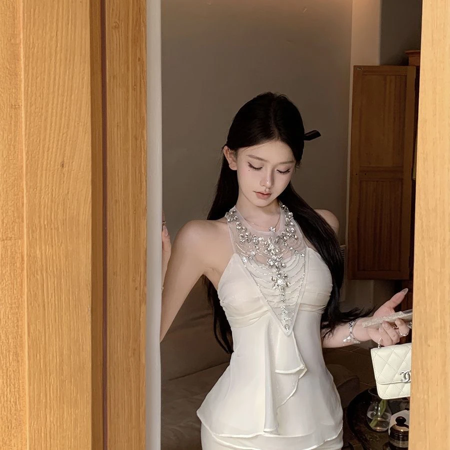 19-49 纯欲辣妹显瘦性感公主可爱甜美设计感气质复古纯欲风