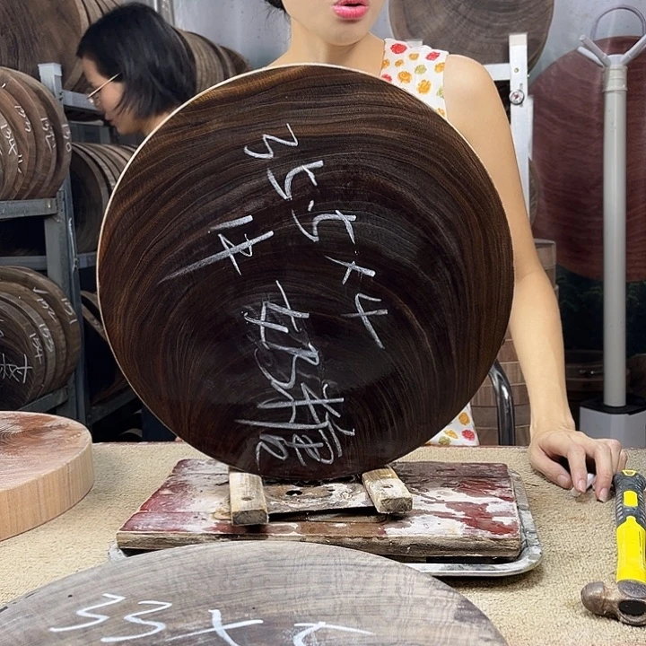 木正宗蚬木菜板圆形菜板
