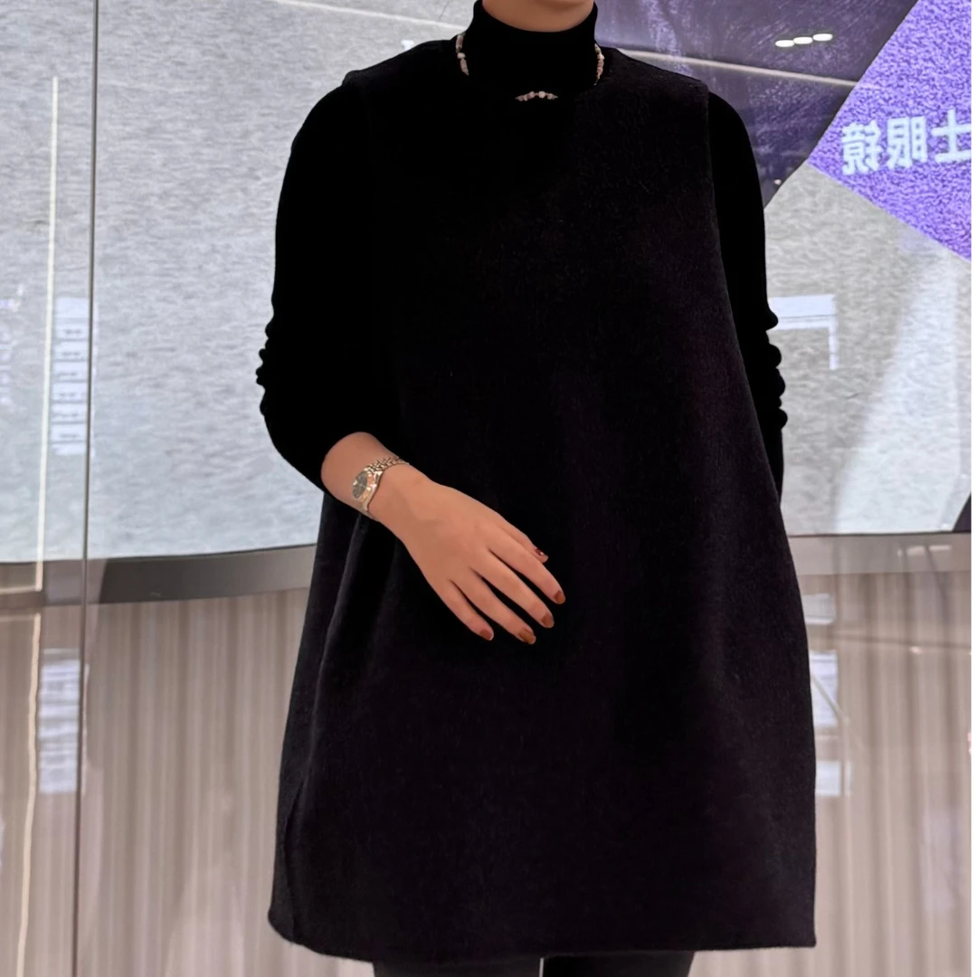 2025秋季新款羊绒时尚经典简约舒适宽松中长宽松气质半身裙