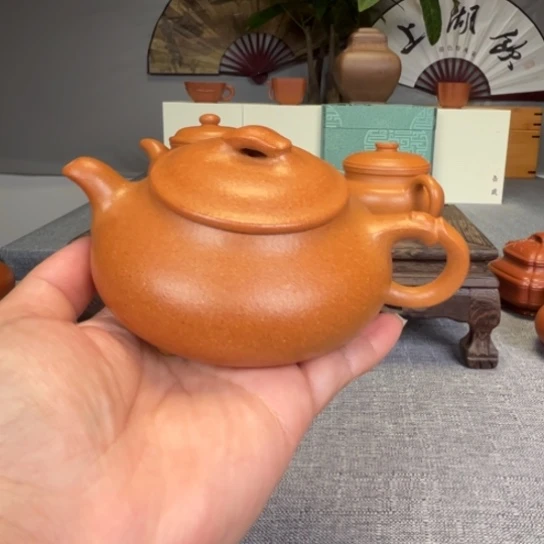 浮***欢茶壶朱泥宜兴紫砂