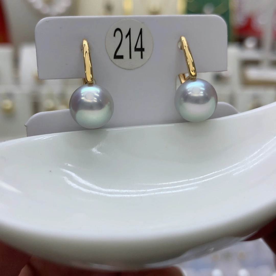 海水珍珠耳饰18K金镶嵌