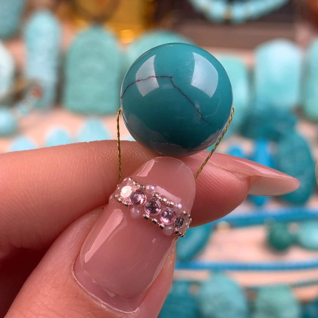 绿松石未镶嵌圆珠16.5