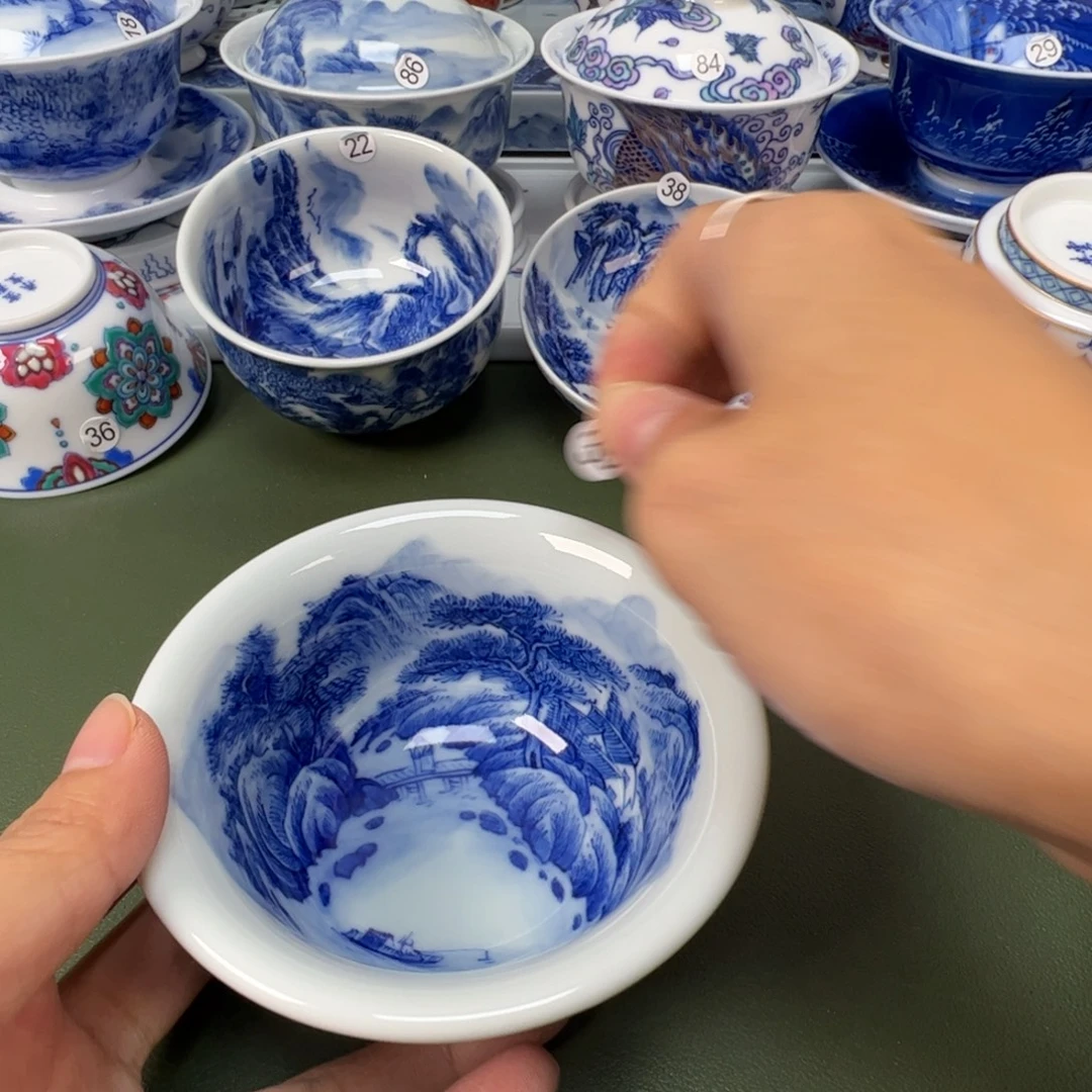 陶瓷景德镇纯手工纯手绘茶具木木39