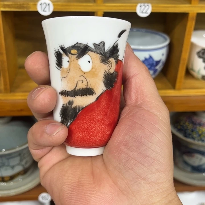 小*柴手绘钟馗闻香杯1