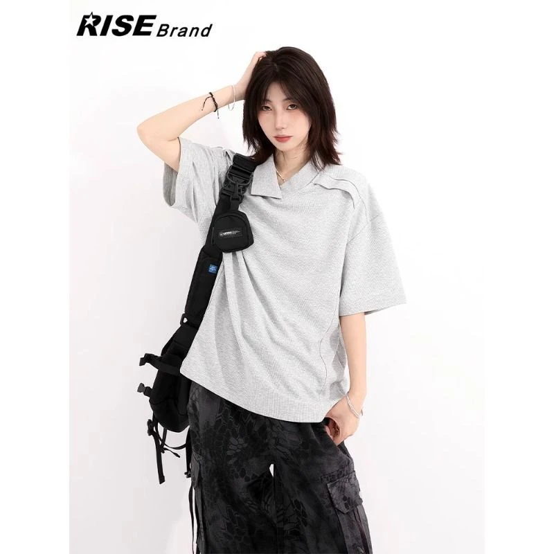 cleanfit极简风不规则领解构设计感男女上衣高级感半袖T恤情侣款