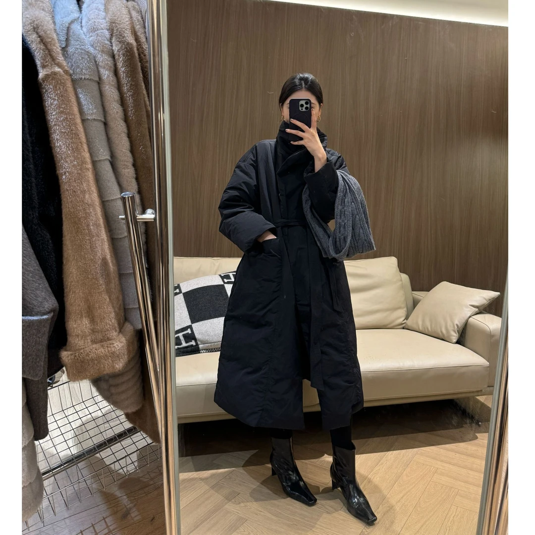 饭饭FANN COLLECTION 雪乡之约 90白鸭绒中长羽绒服外套FANND112