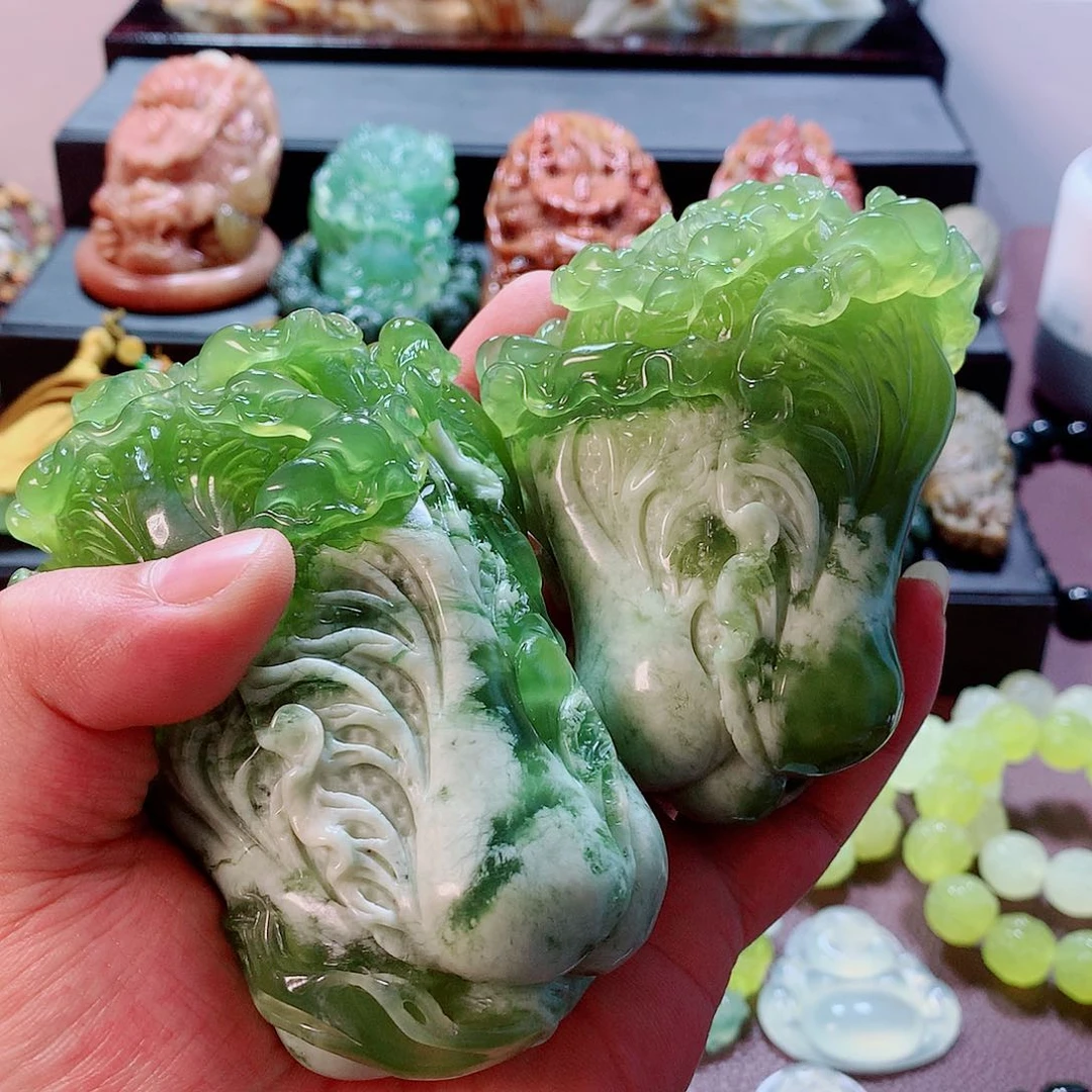 蛇纹石玉手把未镶嵌琥*川