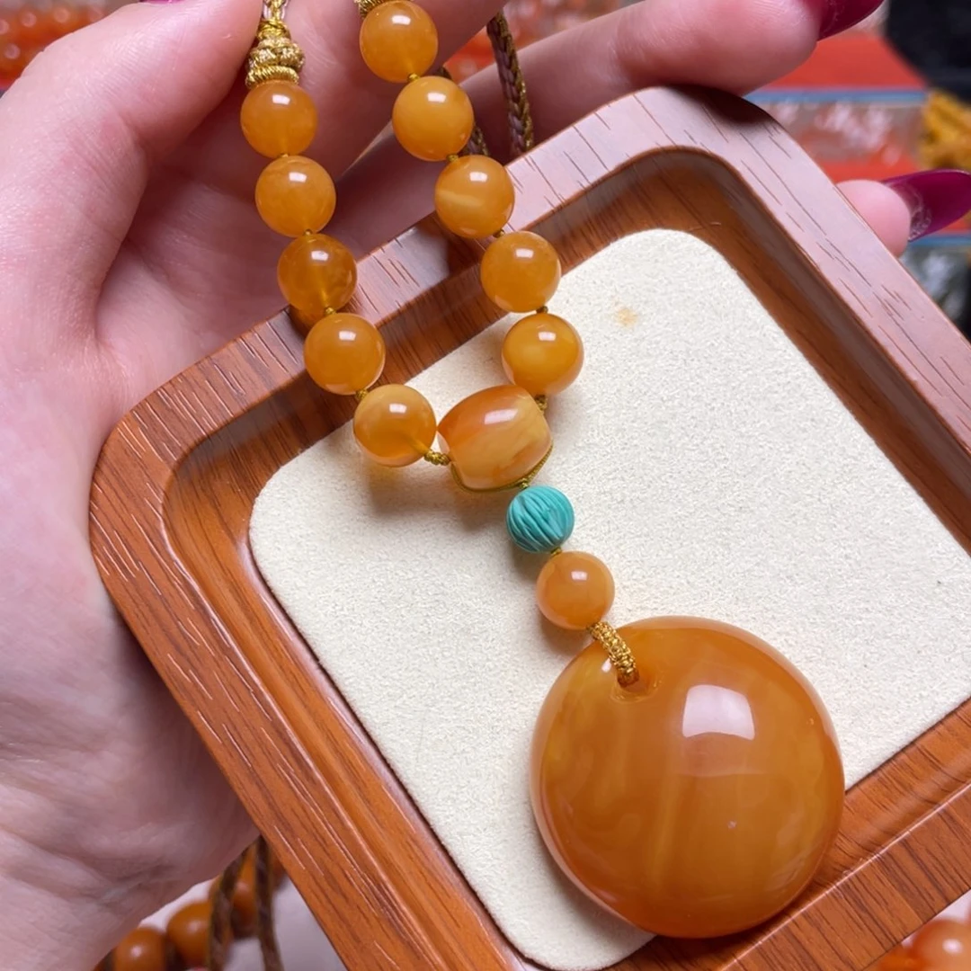 蜜蜡颈饰未镶嵌项链