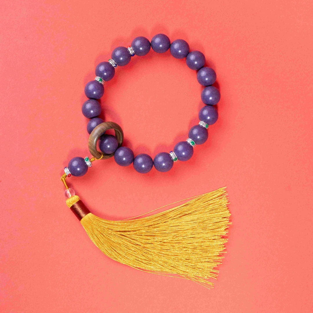 【东方·紫炎六环(手持)】古法合香泥塑品-JGMZ