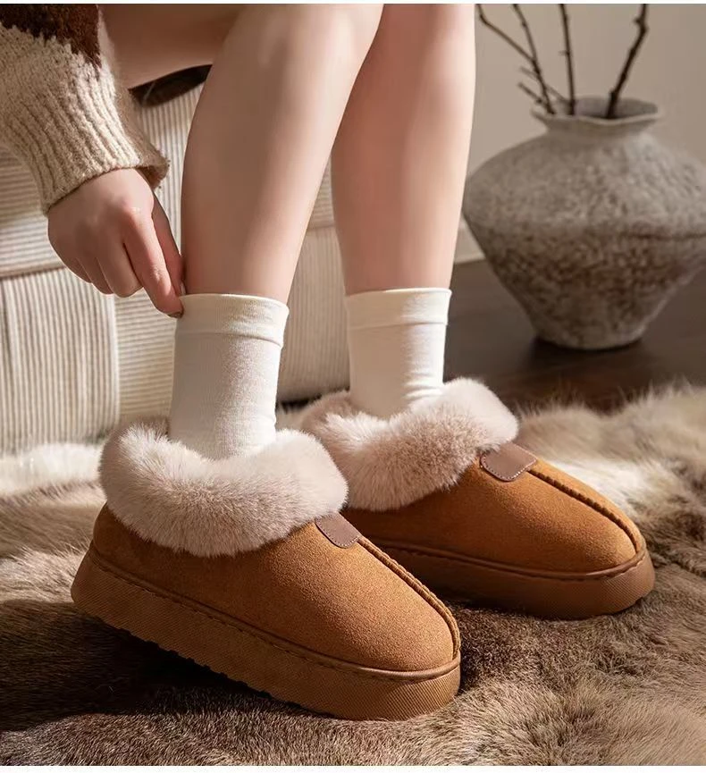新款冬季棉拖鞋家居室内爆款防滑耐磨厚底拖鞋女2025情侣拖鞋外穿