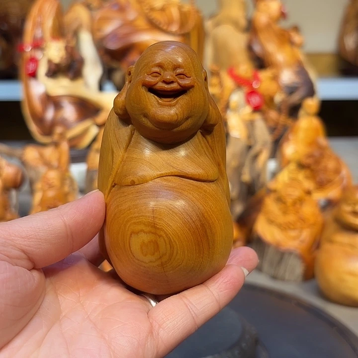 柏木太行崖柏弥勒佛