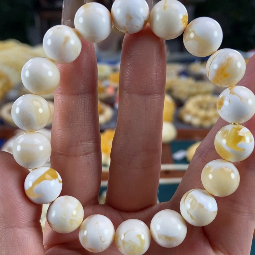 琥珀未镶嵌珠宝奇石11圆珠15.8