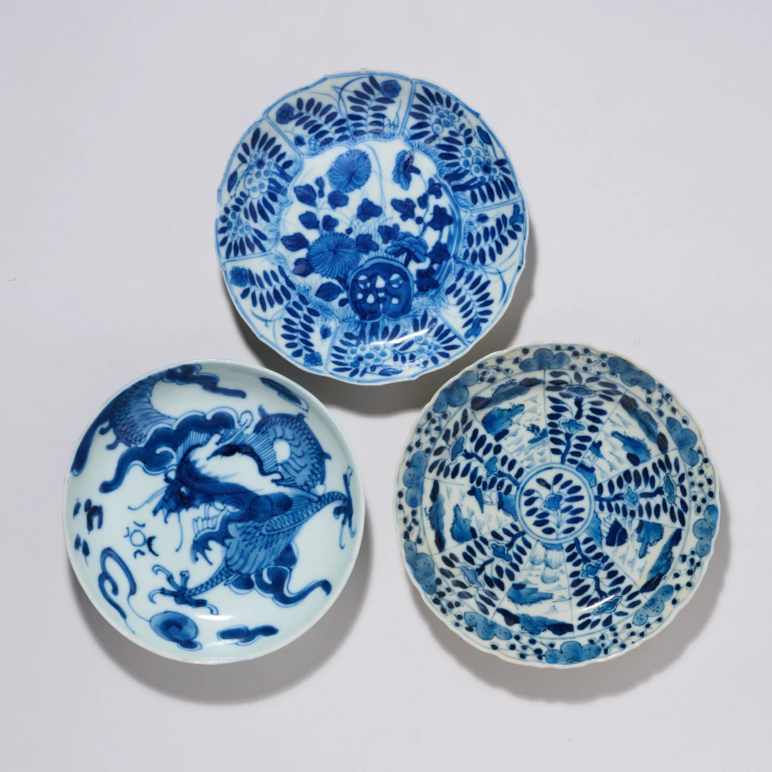 【预展专用】5800清.青花盘三只