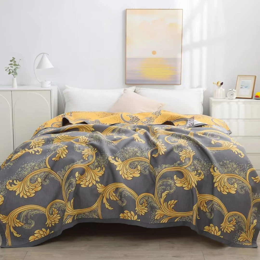 【新品爆款 藤蔓 230*250】天丝棉细纱多功能铺盖毯