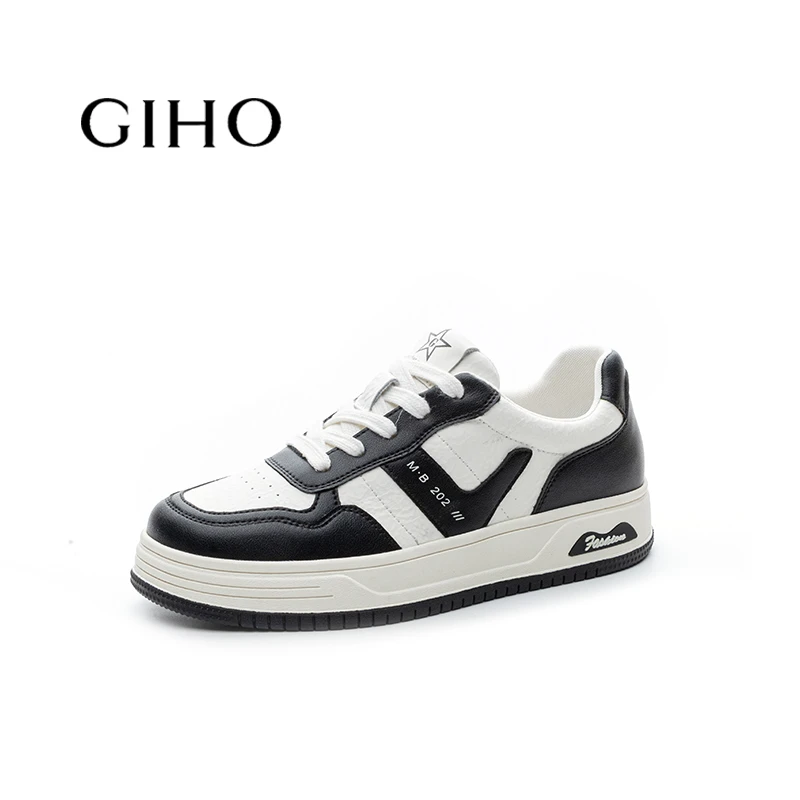 GIHO/杰豪防滑四季休闲板鞋高帮韩版低帮夏季日系运动百搭春秋