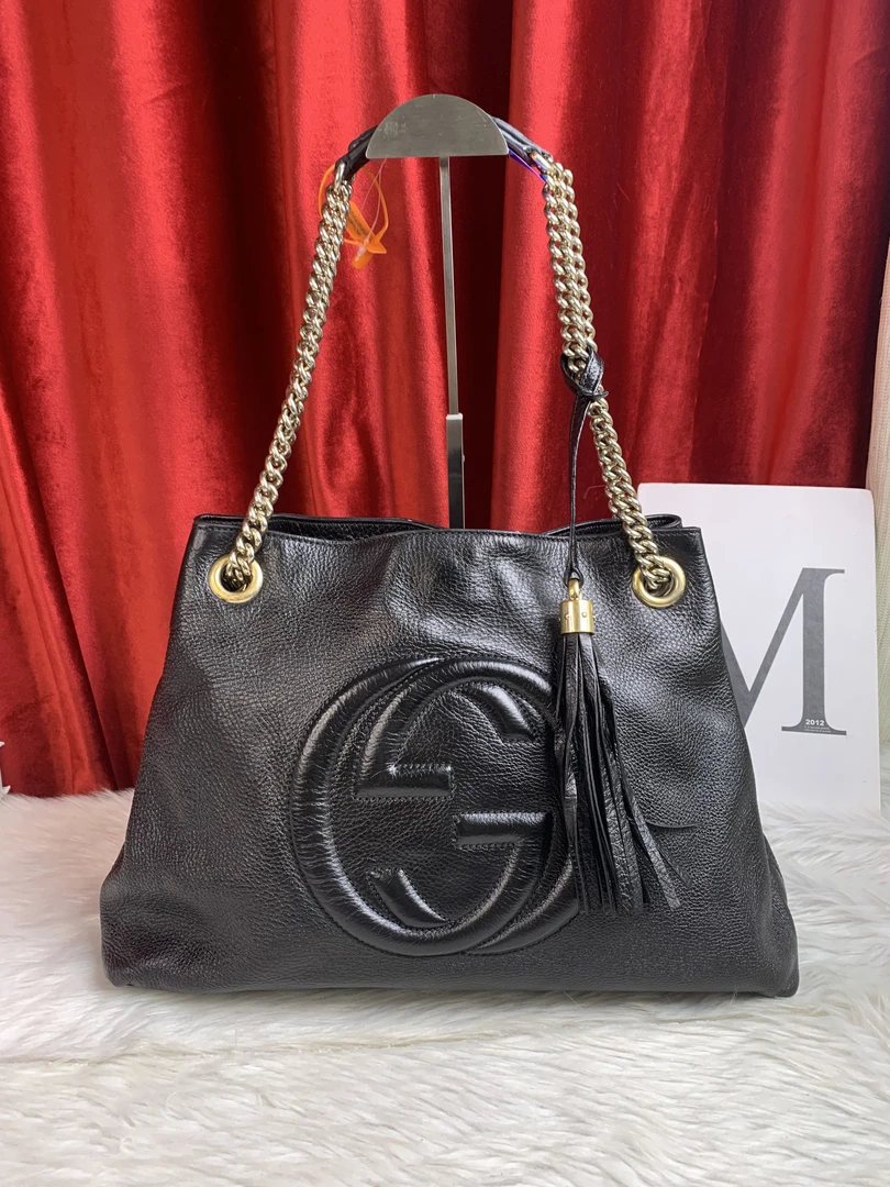95新 GUCCI/古驰 黑色SOHO/EE07104032/4032/护
