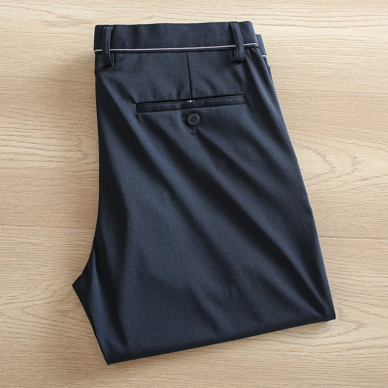 断码男裤撤柜捡漏中年男士休闲裤夏季薄款透气爸爸垂感抗皱直筒裤