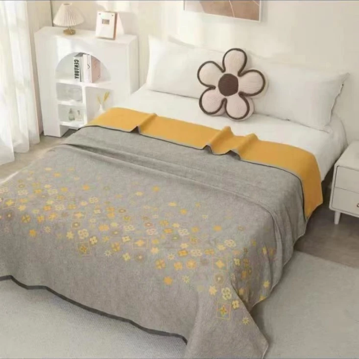 [墨尔本]-2*2.3-可铺可盖高端床盖床轻奢单多功能布毯亲肤精梳