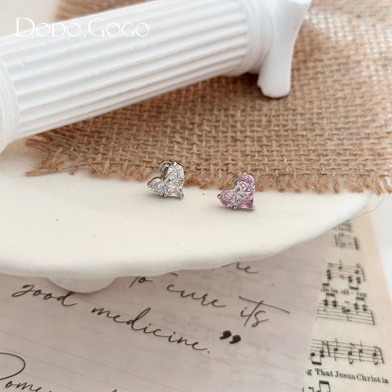 DODOGOGO 钛钢合成锆石耳饰 单只耳骨钉】百搭小众简约ins耳骨钉