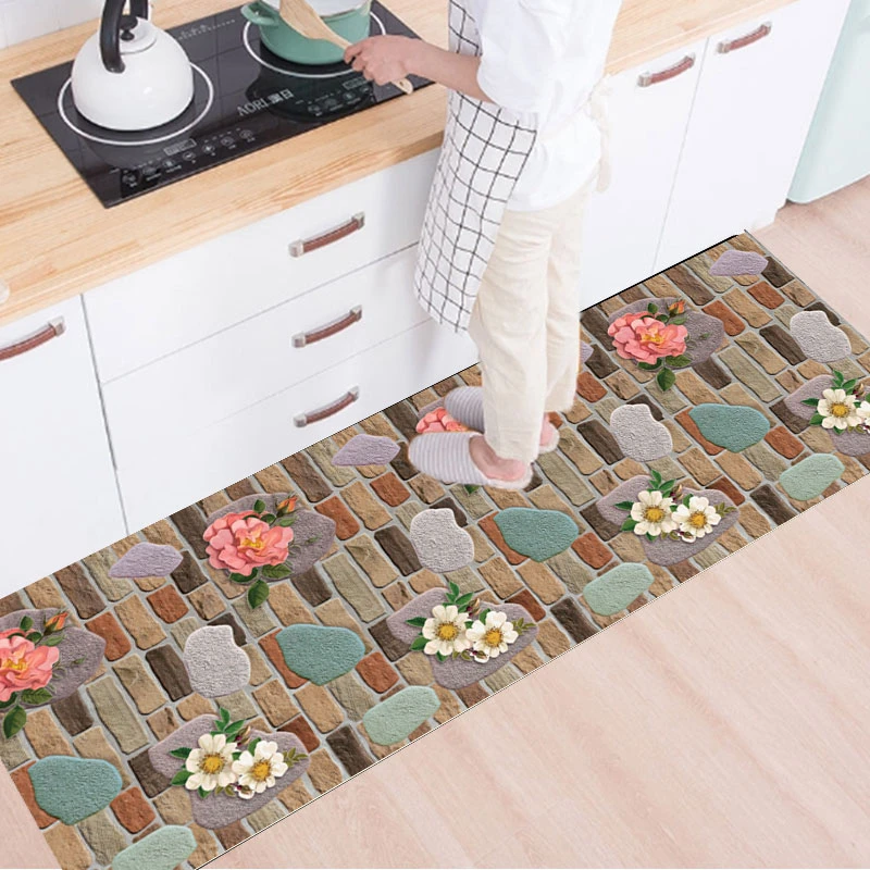 【60x160】A131软硅藻床边专用地垫吸水吸油脚垫卡通阳台长条