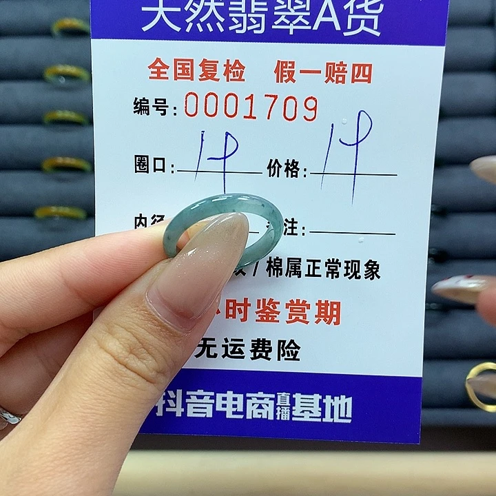 翡翠戒指未镶嵌      1709