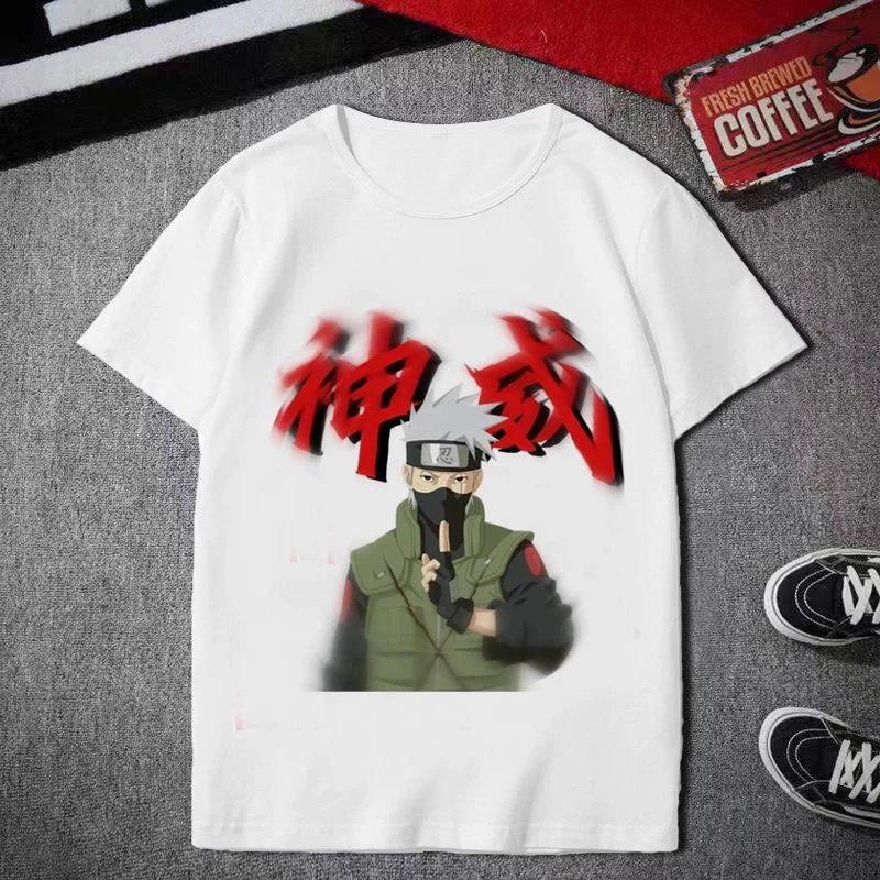 童装火影忍者手游短袖男女t恤宇智波佐助权威表情包搞怪儿童纯棉