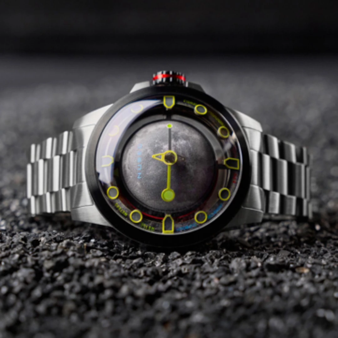 NUBEO静海限量版夜光月球自动机械腕表6091男士大盘面防水钢带