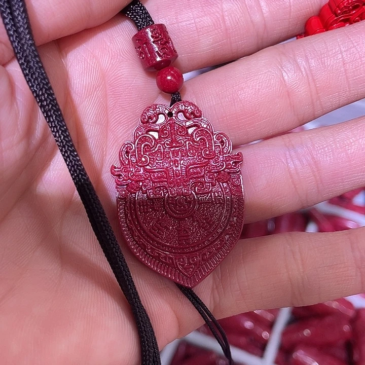 嘉***玥天然辰砂紫金砂小号山花钱吊坠