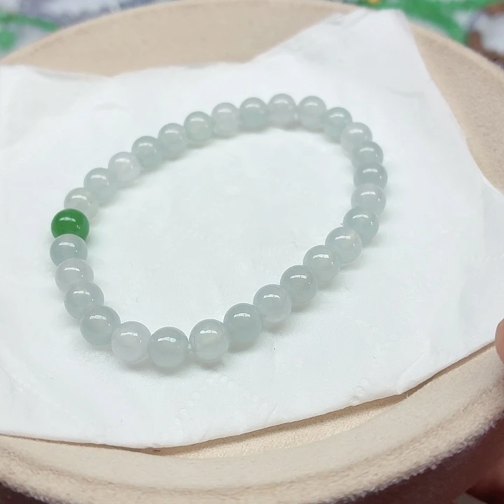 翡翠未镶嵌手链天然缅甸翡翠A货卡6