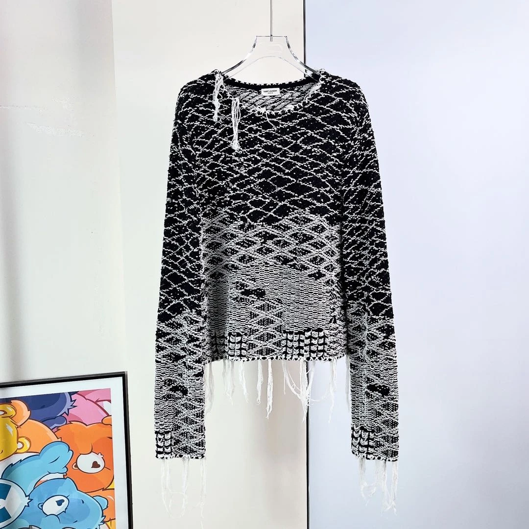 99新 YSL/圣罗兰 针织上衣 /S码/Xspa8715