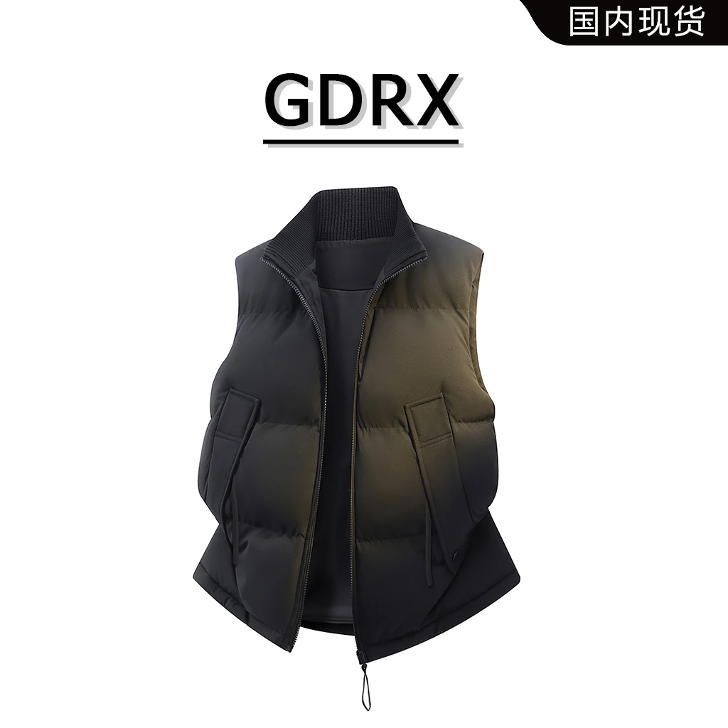 GDRX美式潮流保暖棉衣马甲男秋冬时尚休闲上衣宽松百搭男生衣服