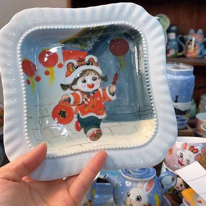 陶景德镇釉下手绘陶瓷