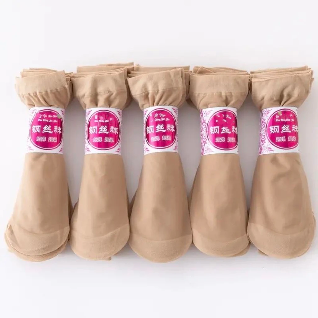 短丝光袜女士袜春夏秋薄款透气防勾丝肉色黑色钢丝袜耐磨面膜袜女