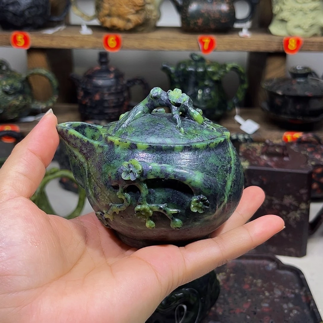 名***史藏玉药王石手抓壶
