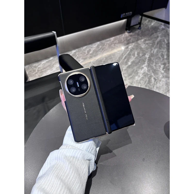 适用于华为MateX5/MateX6商务磁吸双中轴手机壳 镜头保护折叠款